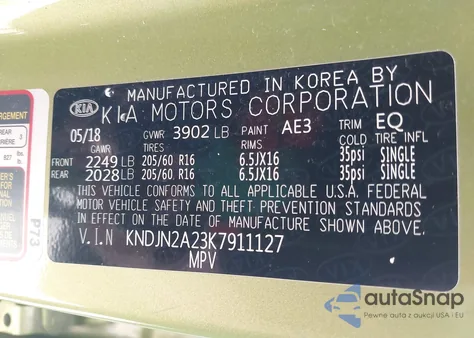 2019 Kia Soul from USA, damaged, VIN KNDJN2A23K7911127